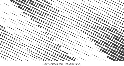 Rough Grunge Scratch Halftone Textur. Beunruhigen schmutzigen Maluntergrund. Scuff zerklüftete Vektorhintergrund. Beschädigen Sie die diagonale Glitch-Pixel-Überlagerung. Gepunktete Bildschirmhintergründe 