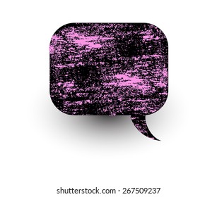 Rough Grunge Texture Abstract Talk Bubble