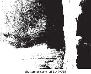 Rough grunge texture of old plaster wall in black and white. The grunge wall vector texture with peeling paint is perfect for banner interior or exterior design, creating a vintage look.