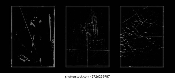 Juego de superposición de vinilo grunge rugoso Papel plegado Fotocopia 
