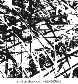 Rough, grungy abstract pattern or texture with random composition of elements