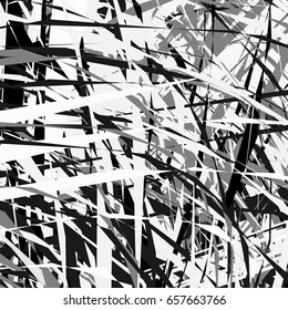 Rough, grungy abstract pattern or texture with random composition of elements