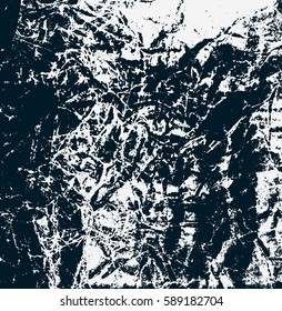 Rough grungy background. Dark textured surface. Vector illustration. Old scratched damaged abstraction. Crack wallpaper.