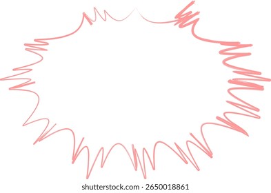 Grobe handgezeichnete rosa Burst Form Grafikelement dekoratives Design
