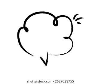 Rough hand-drawn speech bubble. A simple handwritten speech bubble. 