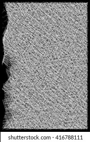 rough hatched background in black and white