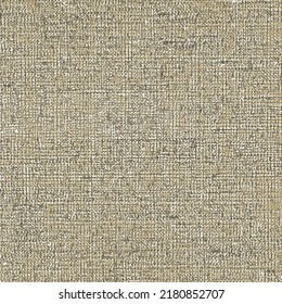 Rough hemp cloth texture. Background canvas suggestion. Rustic linen texture. Coarse fabric structure. Abstract vector.