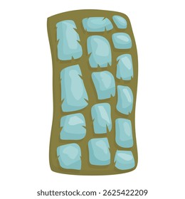 Rough hewn stone wall covering showing a rough texture, suitable for use in video games