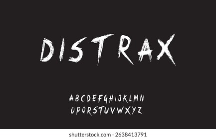 Rough horror-themed display font with edgy brush strokes, ideal for scary posters, games, and Halloween-themed designs.