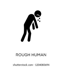 rough human icon. rough human symbol design from Feelings collection. Simple element vector illustration on white background.