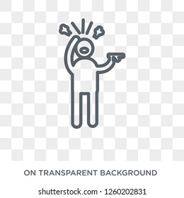 rough human icon. Trendy flat vector rough human icon on transparent background from Feelings collection. High quality filled rough human symbol use for web and mobile