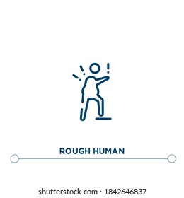 rough human outline vector icon. simple element illustration. rough human outline icon from editable feelings concept. can be used for web and mobile

