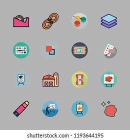 rough icon set. vector set about background, sponge, rope and canvas icons set.