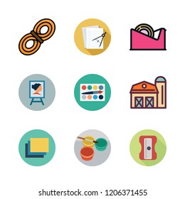 rough icon set. vector set about barn, sharpener, wrapper and layers icons set.