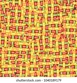 Rough imitation of a wicker mat. Fashion checkered seamless texture.