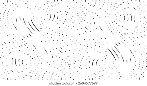 Rough, irregular composed of monochrome geometric elements. Overlay distressed grunge background. Abstract vector illustration. Isolated on white background. EPS10
