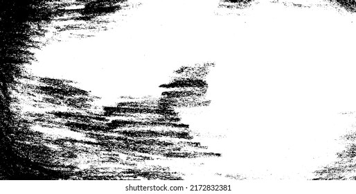 Rough irregular pencil strokes texture. Grunge black and white vector background.