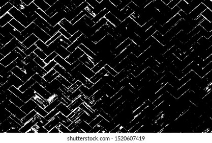 Rough, irregular texture composed of monochrome geometric elements. Overlay distressed grunge background. Abstract vector illustration. Isolated on white background. EPS10