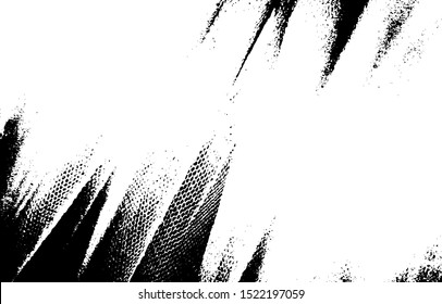 Rough, irregular texture composed of monochrome elements. Overlay distressed grunge background. Abstract vector illustration. Isolated on white background. EPS10