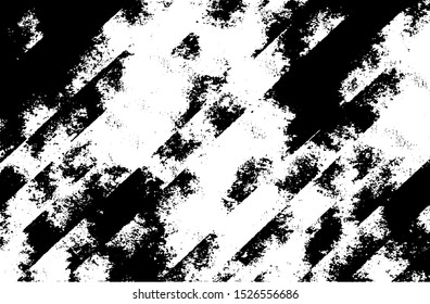 Rough, irregular texture composed of monochrome geometric elements. Overlay distressed grunge background. Abstract vector illustration. Isolated on white background. EPS10