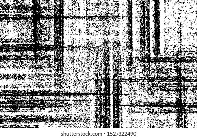 Rough, irregular texture composed of monochrome geometric elements. Overlay distressed grunge background. Abstract vector illustration. Isolated on white background. EPS10