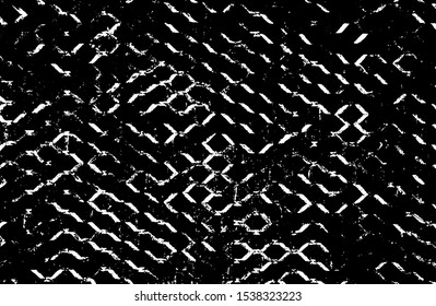 Rough, irregular texture composed of monochrome geometric elements. Overlay distressed grunge background. Abstract vector illustration. Isolated on white background. EPS10