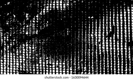 Rough, irregular texture composed of monochrome geometric elements. Overlay distressed grunge background. Abstract vector illustration. Isolated on white background. EPS10