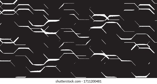 Rough, irregular texture composed of monochrome geometric elements. Overlay distressed grunge background. Abstract vector illustration. Isolated on white background. EPS10