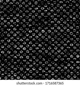 Rough, irregular texture composed of monochrome geometric elements. Overlay distressed grunge background. Abstract vector illustration. Isolated on white background. EPS10