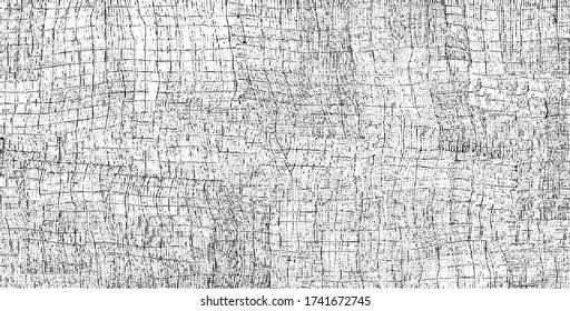Rough, irregular texture composed of monochrome geometric elements. Overlay distressed grunge background. Abstract vector illustration. Isolated on white background. EPS10