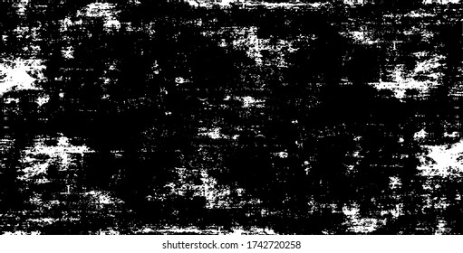 Rough, irregular texture composed of monochrome geometric elements. Overlay distressed grunge background. Abstract vector illustration. Isolated on white background. EPS10