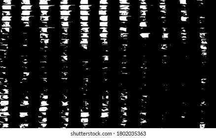 Textura rígida e irregular compuesta de elementos geométricos monocromos. Superponer el fondo gris angustiado. Ilustración del vector abstracto. Aislado sobre fondo blanco. EPS10