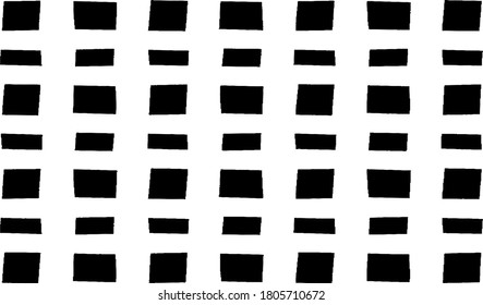 Rough, irregular texture composed of monochrome geometric elements. Overlay distressed grunge background. Abstract vector illustration. Isolated on white background. EPS10