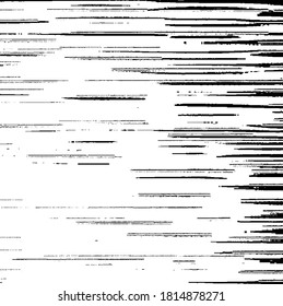 Rough, irregular texture composed of monochrome geometric elements. Overlay distressed grunge background. Abstract vector illustration. Isolated on white background. EPS10