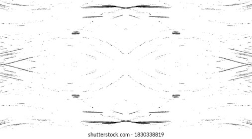 Rough, irregular texture composed of monochrome geometric elements. Overlay distressed grunge background. Abstract vector illustration. Isolated on white background. EPS10