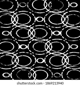 Rough, irregular texture composed of monochrome geometric elements. Overlay distressed grunge background. Abstract vector illustration. Isolated on white background. EPS10