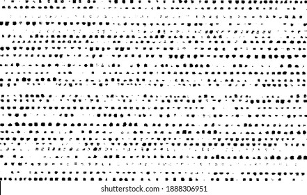 Rough, irregular texture composed of monochrome geometric elements. Overlay distressed grunge background. Abstract vector illustration. Isolated on white background. EPS10