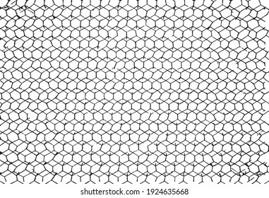 Rough, irregular texture composed of monochrome geometric elements. Overlay distressed grunge background. Abstract vector illustration. Isolated on white background. EPS10
