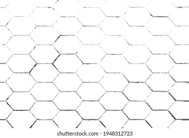 Rough, irregular texture composed of monochrome geometric elements. Overlay distressed grunge background. Abstract vector illustration. Isolated on white background. EPS10