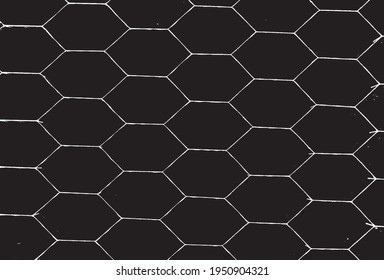 Rough, irregular texture composed of monochrome geometric elements. Overlay distressed grunge background. Abstract vector illustration. Isolated on white background. EPS10