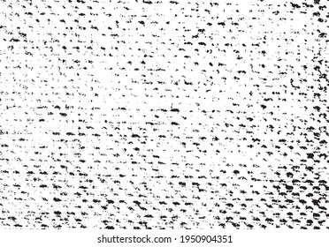 Rough, irregular texture composed of monochrome geometric elements. Overlay distressed grunge background. Abstract vector illustration. Isolated on white background. EPS10