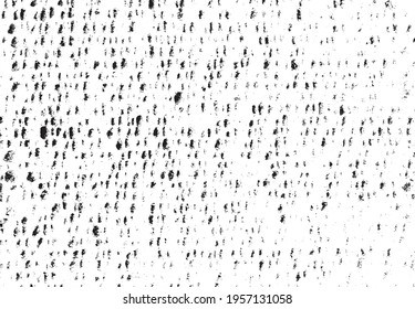 Rough, irregular texture composed of monochrome geometric elements. Overlay distressed grunge background. Abstract vector illustration. Isolated on white background. EPS10