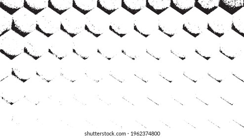 Rough, irregular texture composed of monochrome geometric elements. Overlay distressed grunge background. Abstract vector illustration. Isolated on white background. EPS10