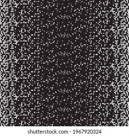 Rough, irregular texture composed of monochrome geometric elements. Overlay distressed grunge background. Abstract vector illustration. Isolated on white background. EPS10