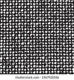 Rough, irregular texture composed of monochrome geometric elements. Overlay distressed grunge background. Abstract vector illustration. Isolated on white background. EPS10