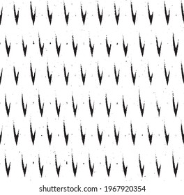 Rough, irregular texture composed of monochrome geometric elements. Overlay distressed grunge background. Abstract vector illustration. Isolated on white background. EPS10