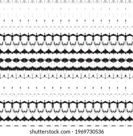 Reiche, unregelmäßige Textur aus monochromen geometrischen Elementen. Overlay bedrückter brüchiger Hintergrund. Abstrakte Vektorgrafik. Einzeln auf weißem Hintergrund. EPS10
