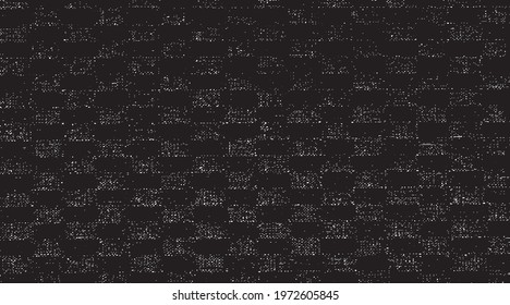 Rough, irregular texture composed of monochrome geometric elements. Overlay distressed grunge background. Abstract vector illustration. Isolated on white background. EPS10