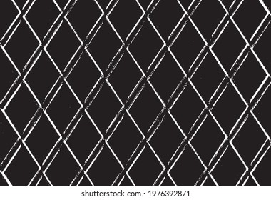 Rough, irregular texture composed of monochrome geometric elements. Overlay distressed grunge background. Abstract vector illustration. Isolated on white background. EPS10