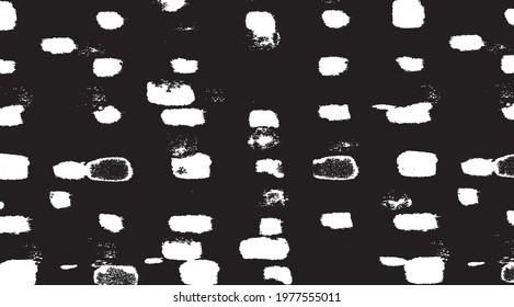 Rough, irregular texture composed of monochrome geometric elements. Overlay distressed grunge background. Abstract vector illustration. Isolated on white background. EPS10
